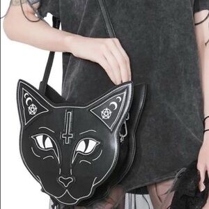 Current Mood Goth Punk Sphinx Occult Faux Leather Backpack Purse 💀